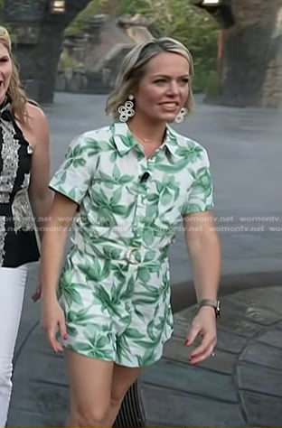 Dylan's green floral print romper on Today