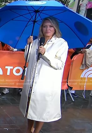 Dylan's white rain coat on Today
