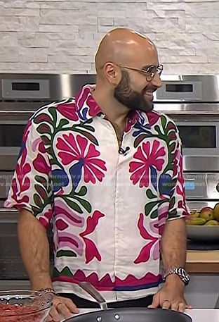 Edy Massih's white floral print shirt on Today