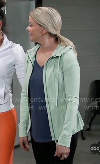 Felicia's mint green jacket on General Hospital
