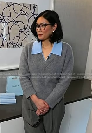 Florence Shin'sa grey collared sweater on Today