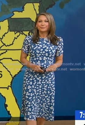 Ginger's blue floral dress on Good Morning America