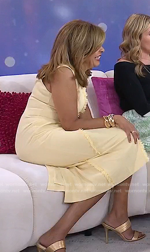 Hoda's gold heel sandals on Today