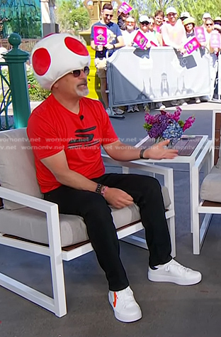 Howie Mandel's white and orange sneakers on Today