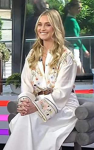 Jasmine Snow's white floral print blouse on Today