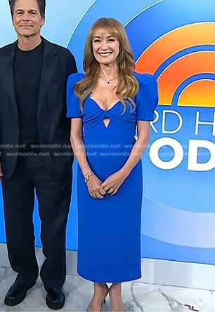 Jane Seymour's blue puff sleeve dress on Today