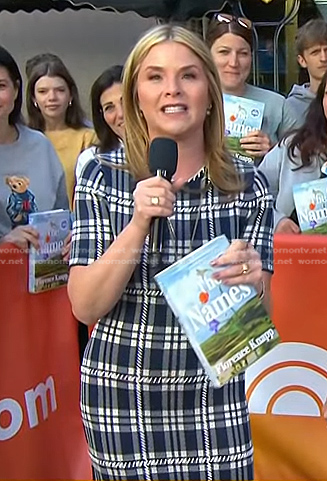 Jenna's navy plaid dress on Today