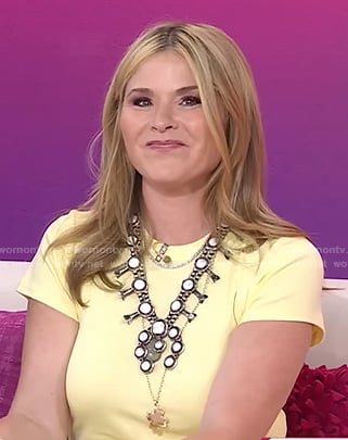 Jenna's white statement necklace on Today