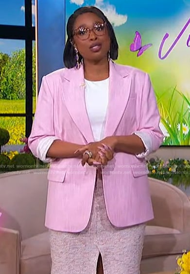 Jennifer's pink blazer on The Jennifer Hudson Show