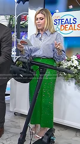 Jill's green sequin skirt on Today