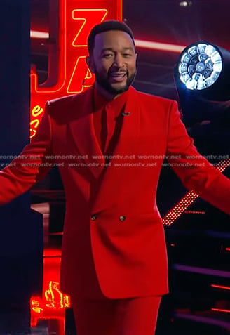 John Legend's red suit on The Voice