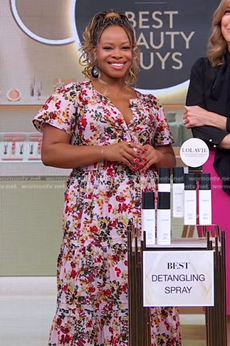 Kara Jillian Brown's white floral print dress on Good Morning America