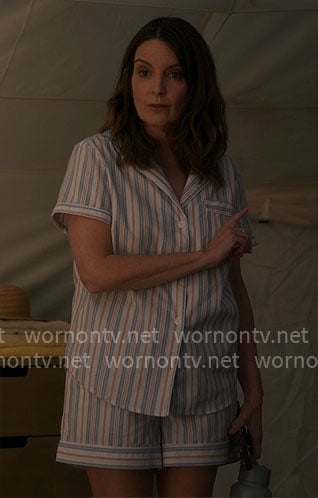 Kate's striped pajamas on The Four Seasons
