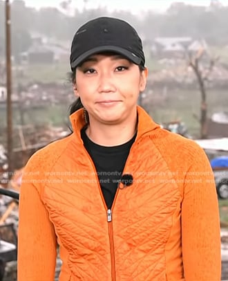 Kathy Park's orange quilted jacket on Today