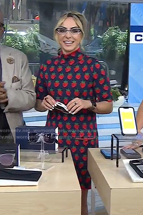 Katie Linendoll's strawberry print dress on Today