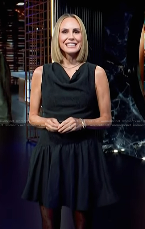 Keltie's black cowl neck mini dress on E! News