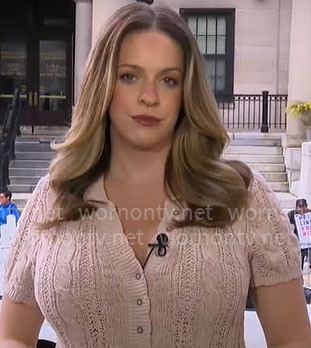 Kristina Rex's cable-knit dress on CBS Mornings