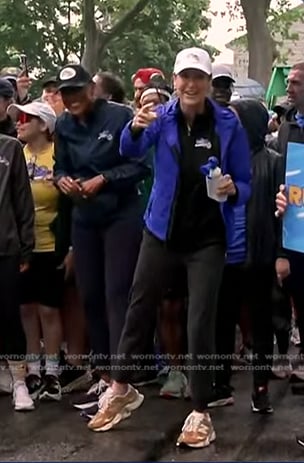 Lara's brown sneakers on Good Morning America