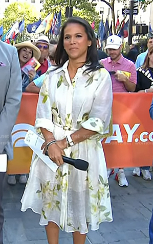 Laura's white floral shirtdress on Today