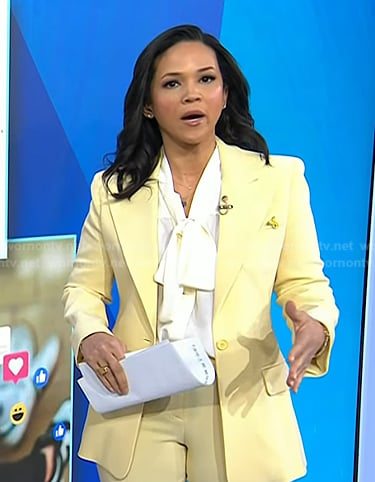 Laura's yellow blazer and pants on Today