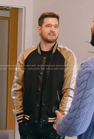 Michael Bublé’s black varsity jacket on The Voice