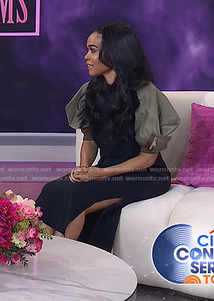 Michelle Williams's black puff sleeve dress on Today