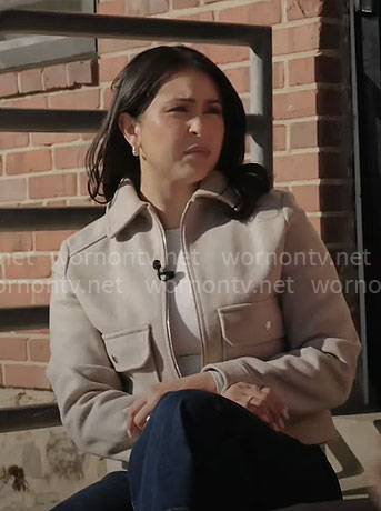 Nicole Valdes' jacket on CBS Mornings