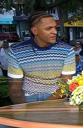 Paolo Banchero's zig-zag stripe tee on Today