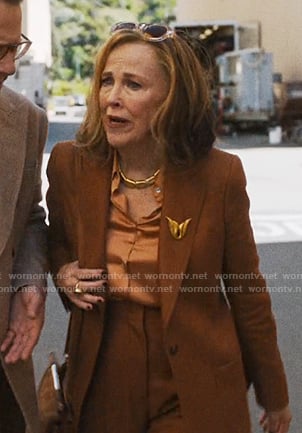 Patty's bronze silk blouse on The Studio