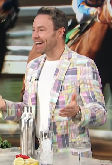 Paul's plaid blazer on Access Hollywood