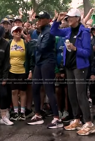 Robin's burgundy sneakers on Good Morning America