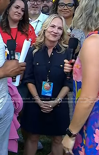 Casandra Matej's navy utility dress on Today