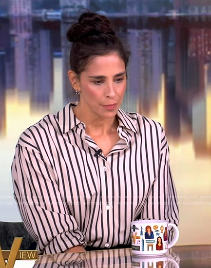Sara Silverman's striped blouse on The View