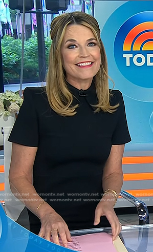 Savannah's black collared dress on Today