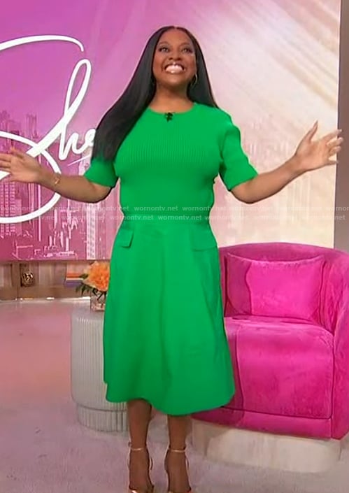 Sherri's green knit dress on Sherri
