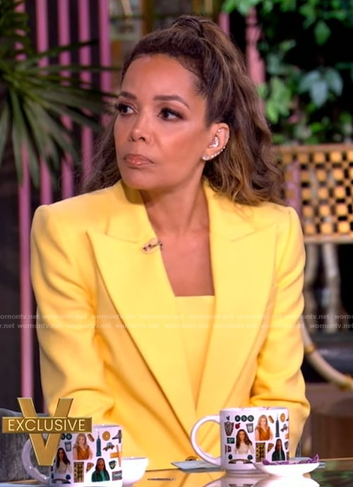 Sunny's yellow blazer and pants on The View