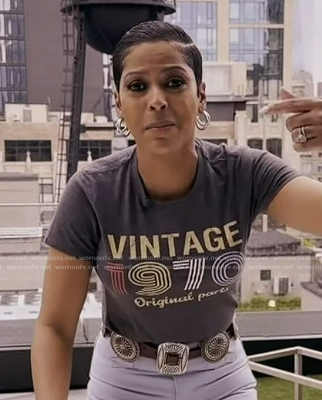 Tamron's vintage graphic tee on Tamron Hall Show