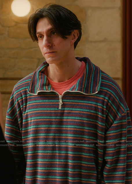 Tobias's striped high neck shirt on Etoile