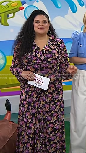 Michelle Buteau's floral ruched front dress on Today