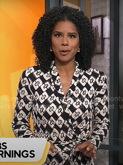 Adriana Diaz's printed jumpsuit on CBS Mornings