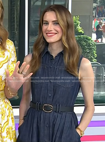Allison Williams's sleeveless denim shirtdress on Today