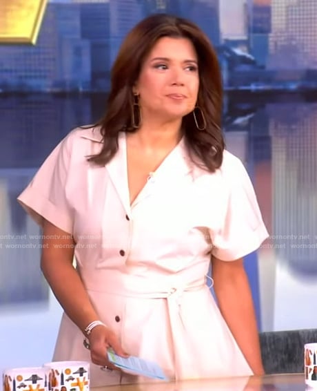 Ana's white shirtdress on The View