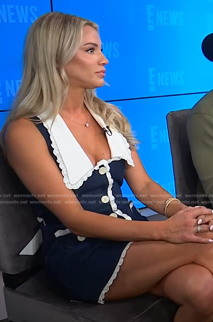 Calah Jackson's denim contrast button front dress on E! News