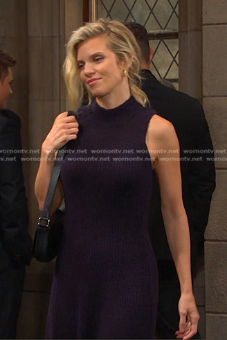 Cat's ribbed sleeveless sweater dress on Days of our Lives