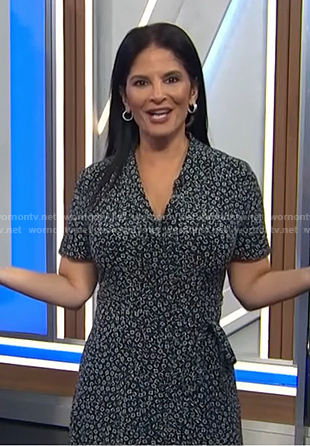 Darlene's black floral dress on Today