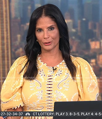 Darlene's yellow cutout dress on Today