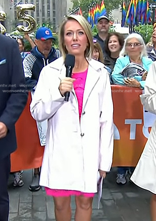 Dylan's white rain coat on Today