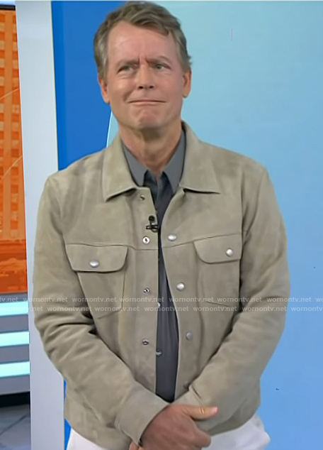 Greg Kinnear's suede jacket on Today