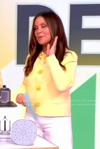 Gretta's yellow cardigan on The View
