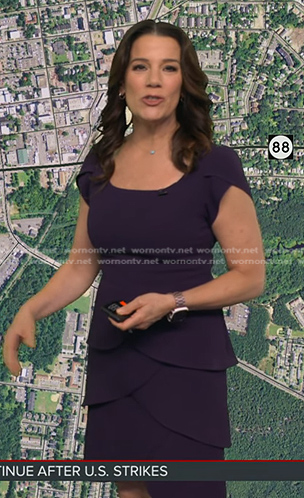 Heather's purple layered dress on Good Morning America